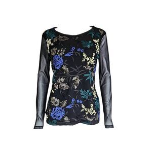 whimsigoth floral mesh top